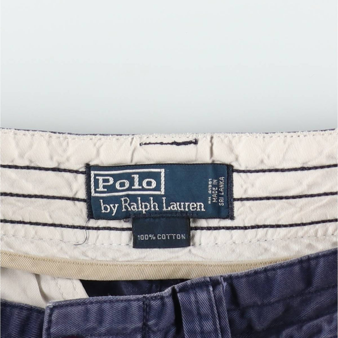 Ralph Lauren POLO by Ralph Lauren cargo shorts, men's size W31 cotton navy blue type Vintage Second Hand