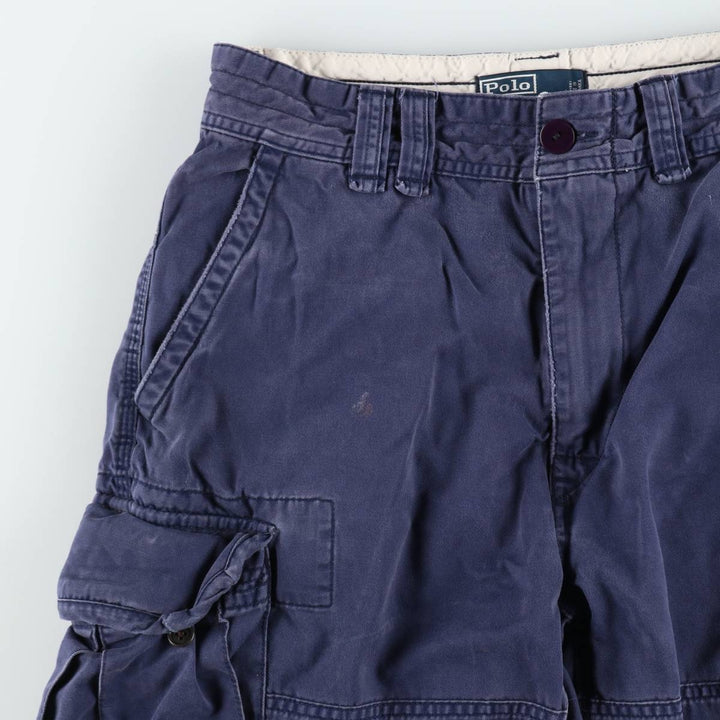 Ralph Lauren POLO by Ralph Lauren cargo shorts, men's size W31 cotton navy blue type Vintage Second Hand