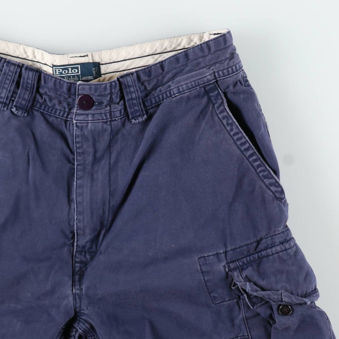 Ralph Lauren POLO by Ralph Lauren cargo shorts, men's size W31 cotton navy blue type Vintage Second Hand