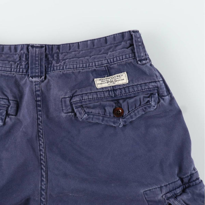 Ralph Lauren POLO by Ralph Lauren cargo shorts, men's size W31 cotton navy blue type Vintage Second Hand