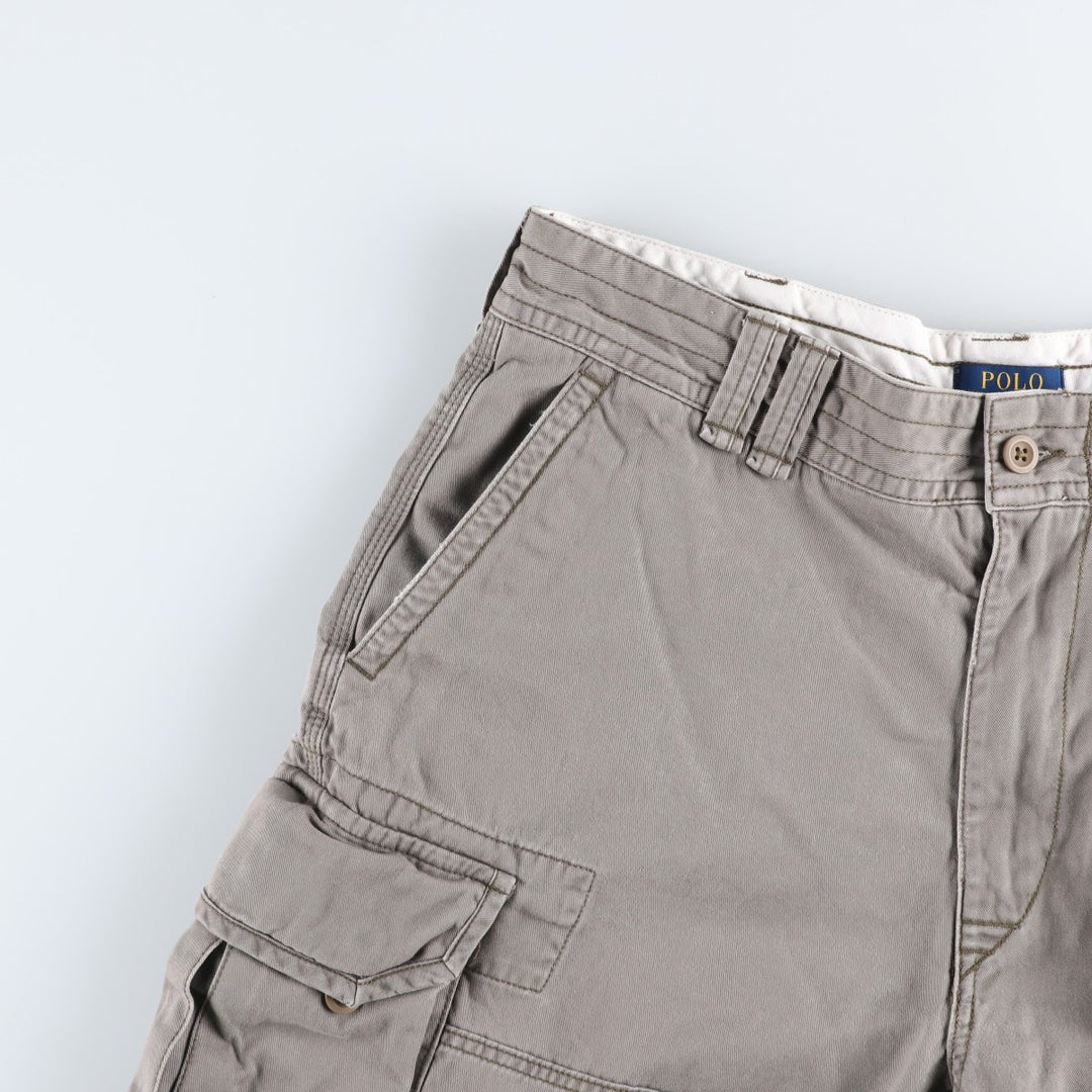 Ralph Lauren POLO RALPH LAUREN cargo shorts, men's size W38 cotton Khaki type Vintage Second Hand