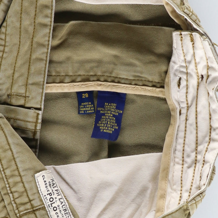 Ralph Lauren POLO RALPH LAUREN cargo shorts, men's size W31 (approx.) cotton Khaki type Vintage Second Hand