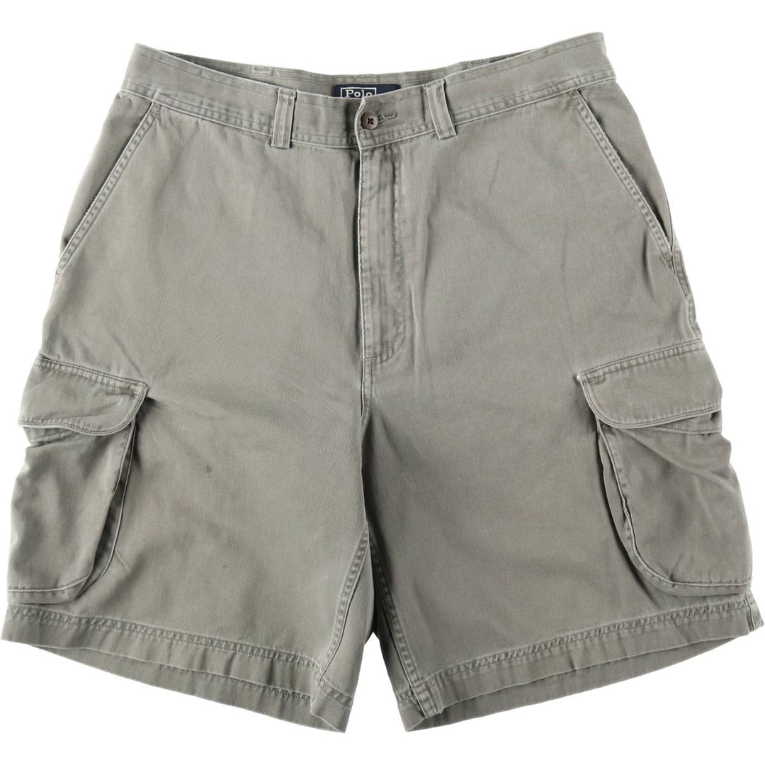 Ralph Lauren POLO by Ralph Lauren cargo shorts, short pants, men's size w34 cotton gray type Vintage Second Hand