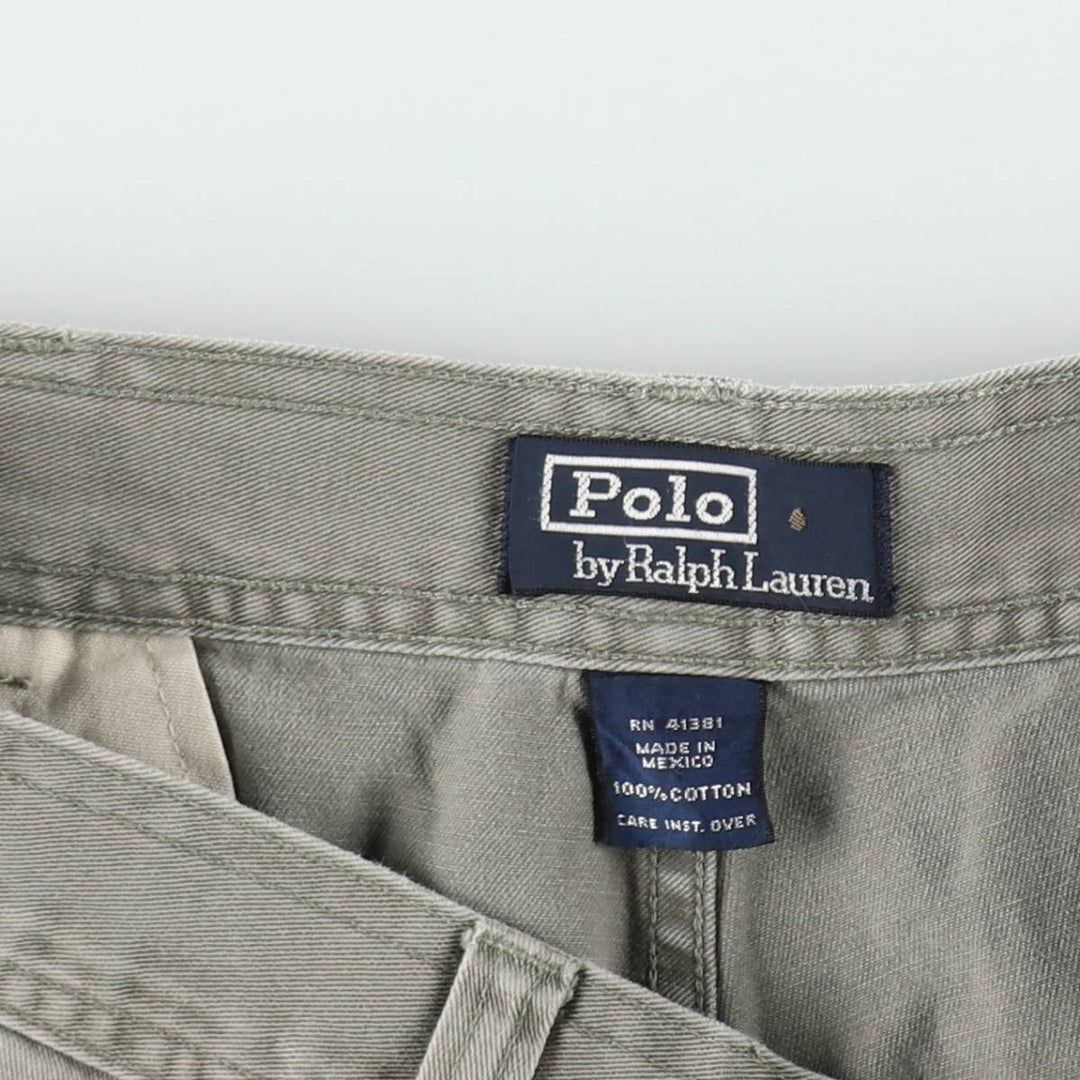 Ralph Lauren POLO by Ralph Lauren cargo shorts, short pants, men's size w34 cotton gray type Vintage Second Hand