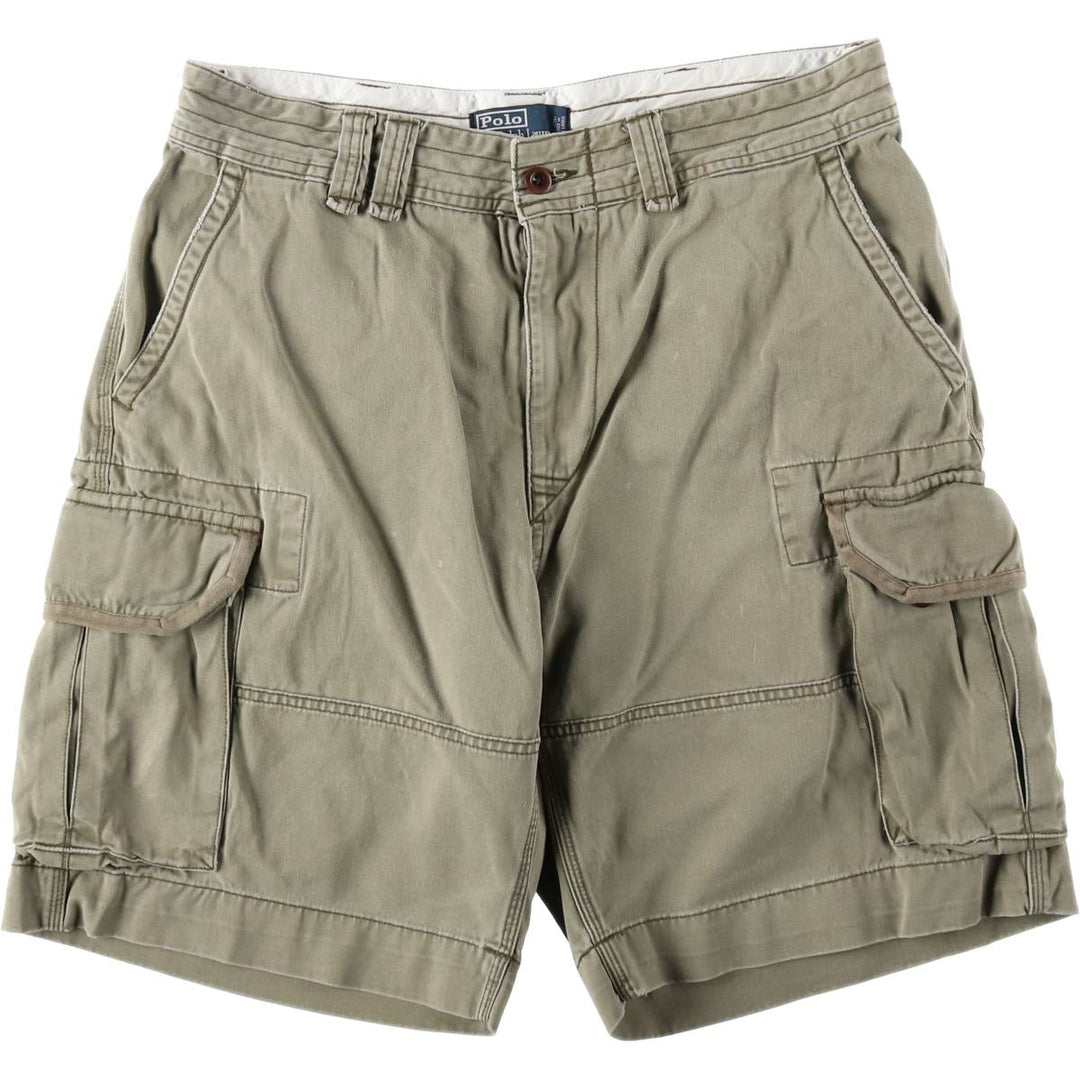 Ralph Lauren POLO by Ralph Lauren cargo shorts, short pants, men's w35 equivalent cotton Khaki type Vintage Second Hand