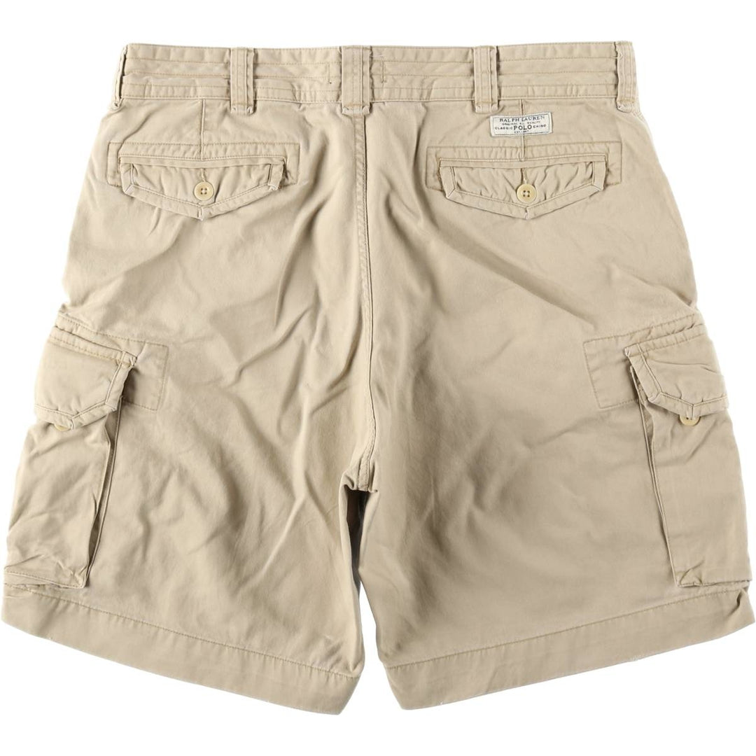 Ralph Lauren POLO RALPH LAUREN cargo shorts, men's size W38 cotton Beige type Vintage Second Hand