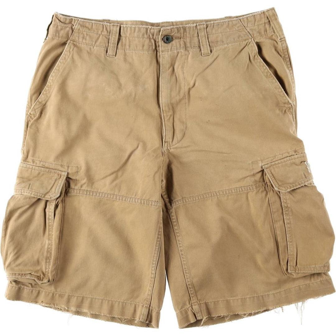 2000'S Ralph Lauren Polo Jeans Company cargo shorts, men's size W37 cotton Beige type Vintage Second Hand