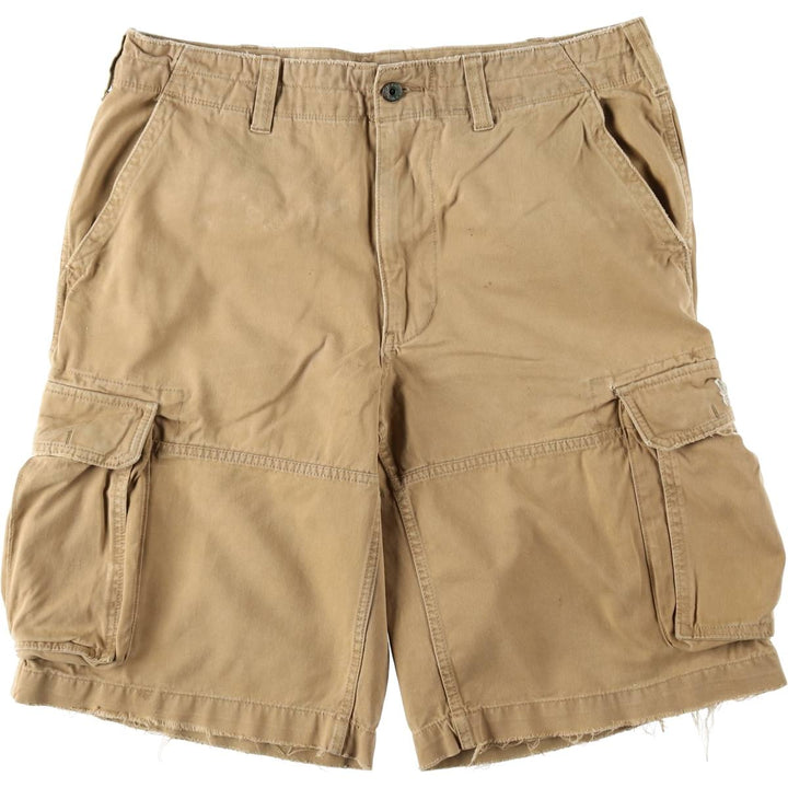 2000'S Ralph Lauren Polo Jeans Company cargo shorts, men's size W37 cotton Beige type Vintage Second Hand