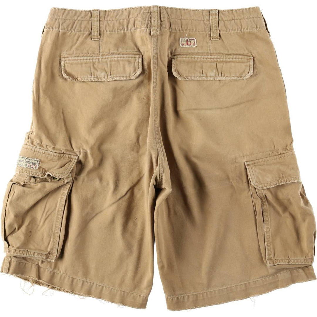 2000'S Ralph Lauren Polo Jeans Company cargo shorts, men's size W37 cotton Beige type Vintage Second Hand
