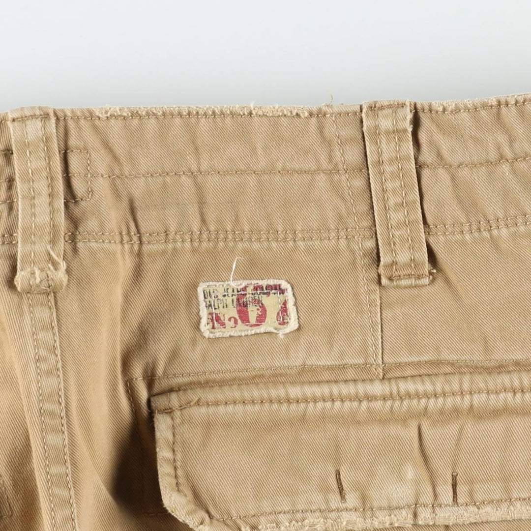 2000'S Ralph Lauren Polo Jeans Company cargo shorts, men's size W37 cotton Beige type Vintage Second Hand
