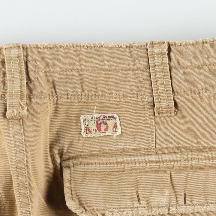 2000'S Ralph Lauren Polo Jeans Company cargo shorts, men's size W37 cotton Beige type Vintage Second Hand