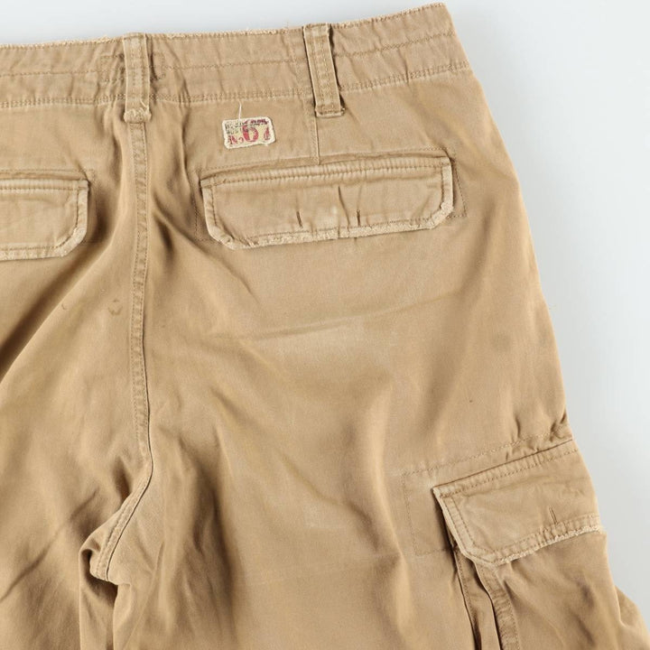 2000'S Ralph Lauren Polo Jeans Company cargo shorts, men's size W37 cotton Beige type Vintage Second Hand