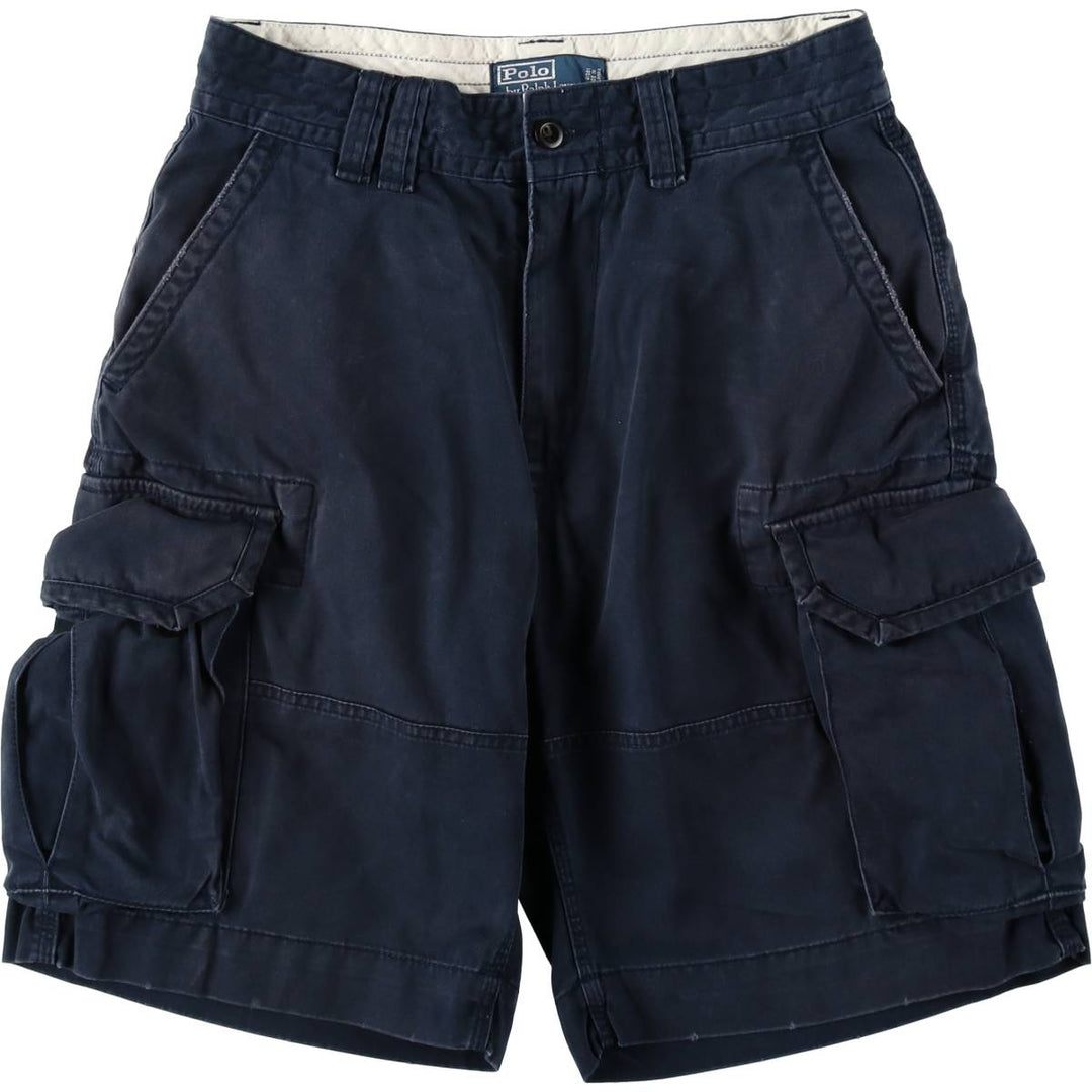 Ralph Lauren POLO by Ralph Lauren cargo shorts, short pants, men's w31 equivalent cotton navy blue type Vintage Second Hand