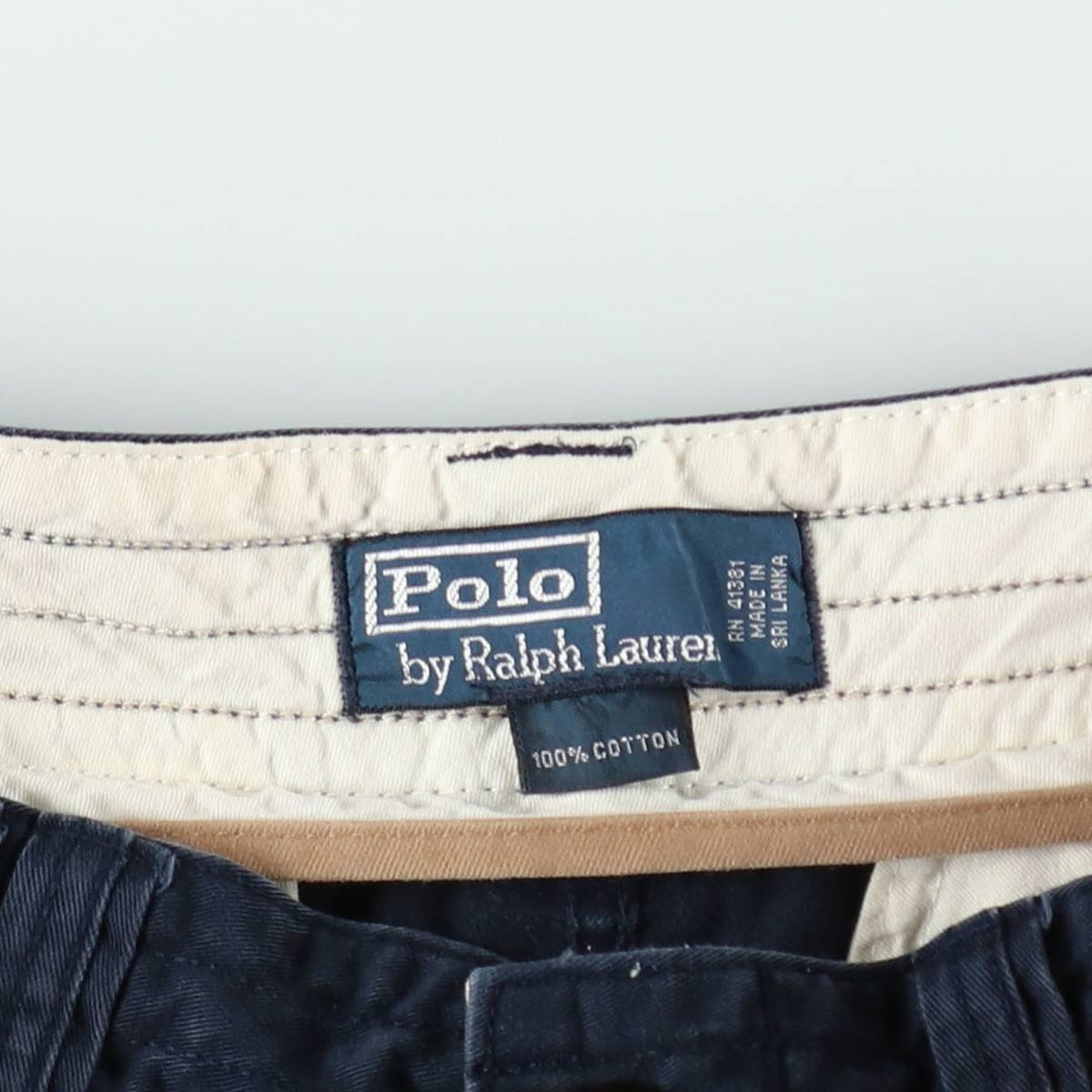 Ralph Lauren POLO by Ralph Lauren cargo shorts, short pants, men's w31 equivalent cotton navy blue type Vintage Second Hand