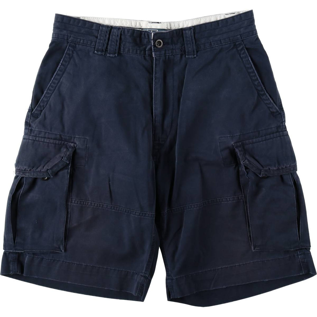 Ralph Lauren POLO by Ralph Lauren cargo shorts, half pants, men's size w34 cotton navy blue type Vintage Second Hand