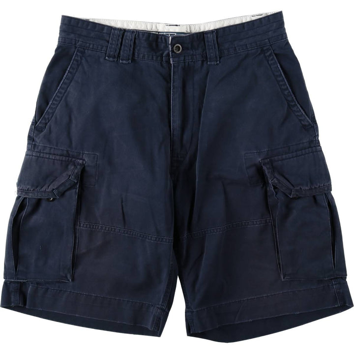 Ralph Lauren POLO by Ralph Lauren cargo shorts, half pants, men's size w34 cotton navy blue type Vintage Second Hand