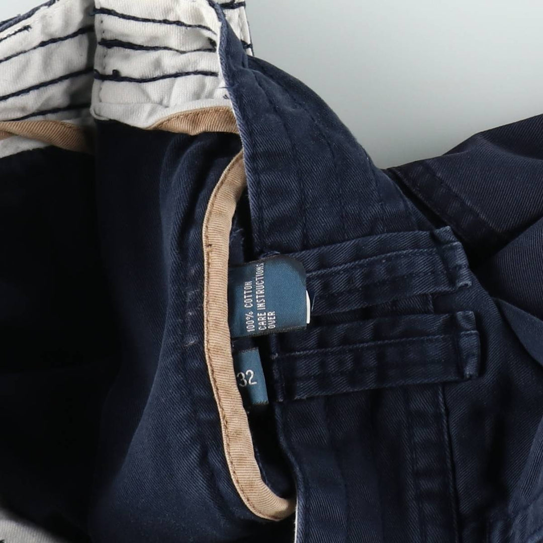 Ralph Lauren POLO by Ralph Lauren cargo shorts, half pants, men's size w34 cotton navy blue type Vintage Second Hand