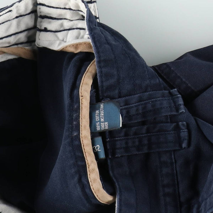 Ralph Lauren POLO by Ralph Lauren cargo shorts, half pants, men's size w34 cotton navy blue type Vintage Second Hand