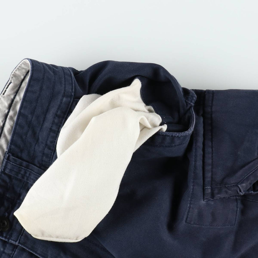Ralph Lauren POLO by Ralph Lauren cargo shorts, half pants, men's size w34 cotton navy blue type Vintage Second Hand