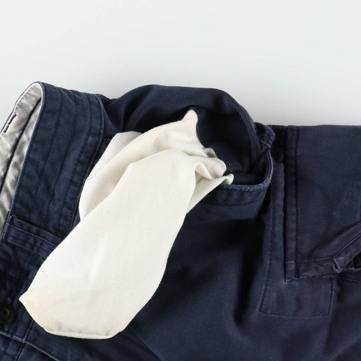 Ralph Lauren POLO by Ralph Lauren cargo shorts, half pants, men's size w34 cotton navy blue type Vintage Second Hand