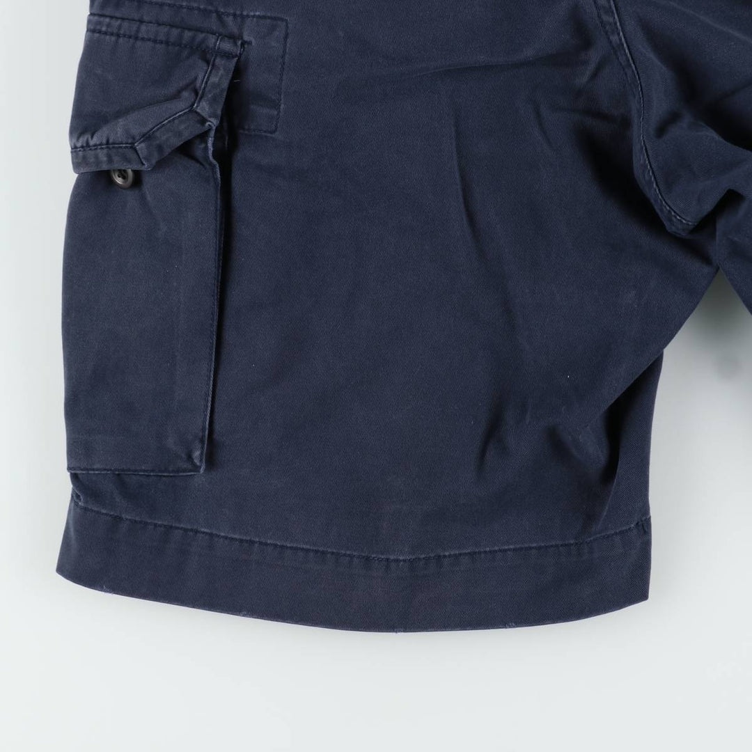 Ralph Lauren POLO by Ralph Lauren cargo shorts, half pants, men's size w34 cotton navy blue type Vintage Second Hand