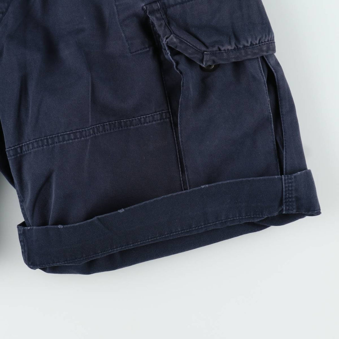 Ralph Lauren POLO by Ralph Lauren cargo shorts, half pants, men's size w34 cotton navy blue type Vintage Second Hand
