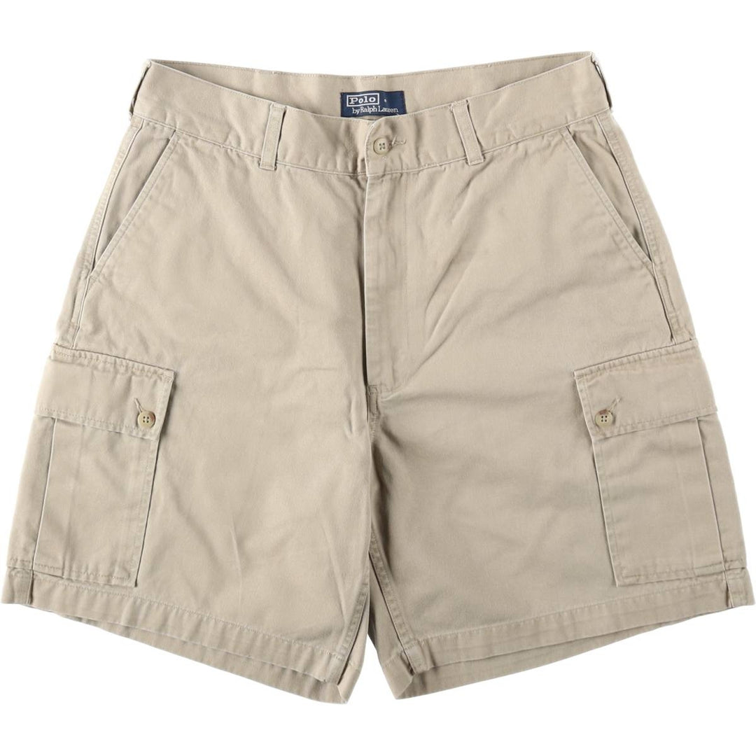 Ralph Lauren POLO by Ralph Lauren cargo shorts, short pants, men's size w34 cotton Beige type Vintage Second Hand