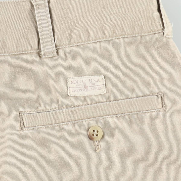 Ralph Lauren POLO by Ralph Lauren cargo shorts, short pants, men's size w34 cotton Beige type Vintage Second Hand