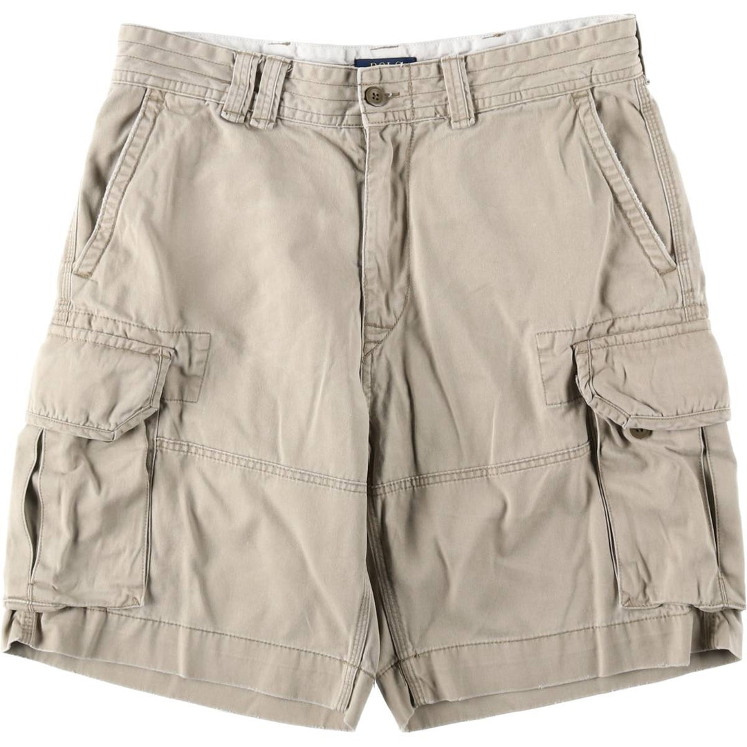 Ralph Lauren POLO RALPH LAUREN cargo shorts, men's size W35 cotton Beige type Vintage Second Hand