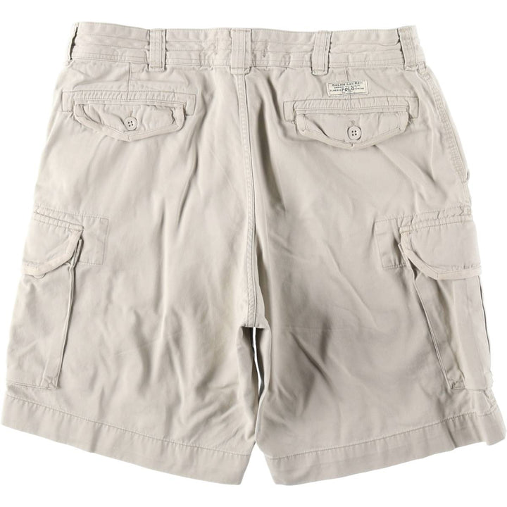 Ralph Lauren POLO by Ralph Lauren cargo shorts, men's size W39 (approx.) cotton ivory Vintage Second Hand