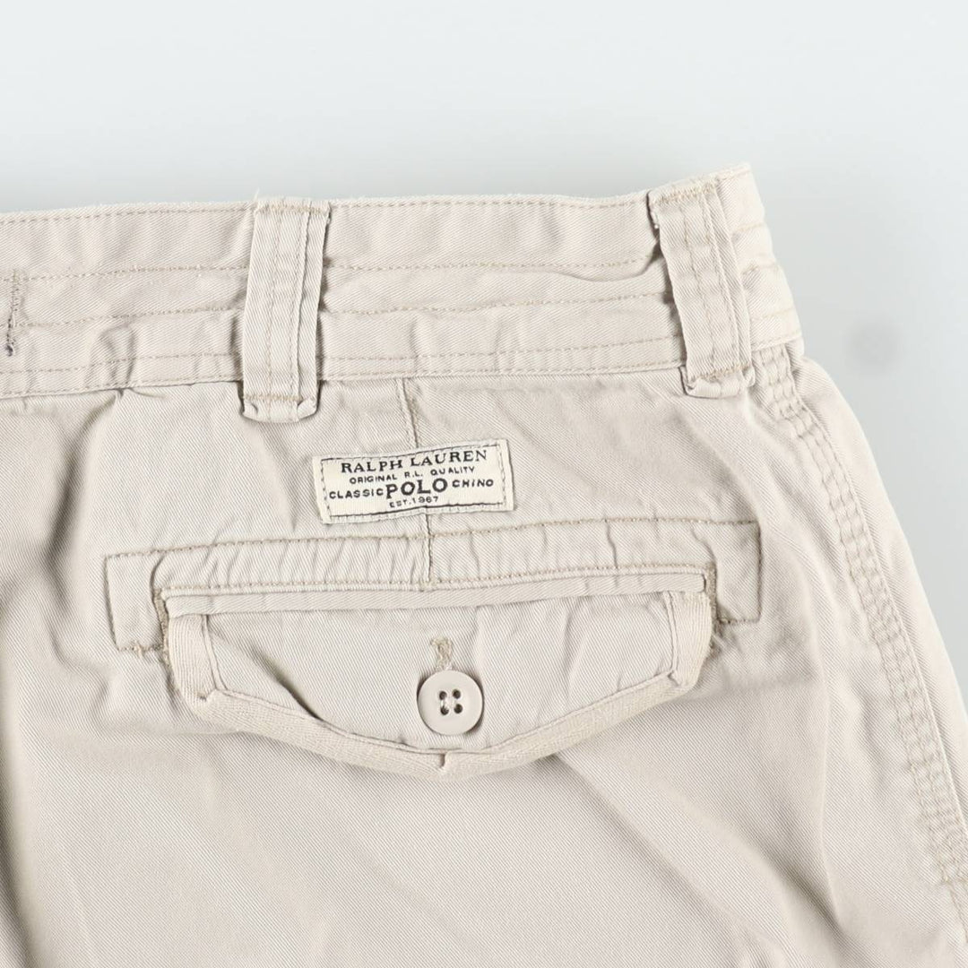 Ralph Lauren POLO by Ralph Lauren cargo shorts, men's size W39 (approx.) cotton ivory Vintage Second Hand