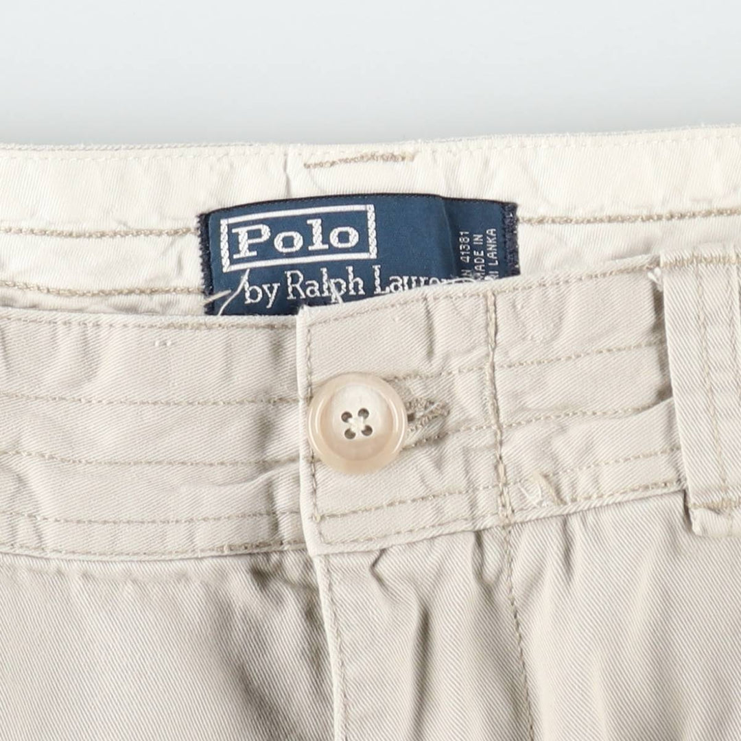 Ralph Lauren POLO by Ralph Lauren cargo shorts, men's size W39 (approx.) cotton ivory Vintage Second Hand