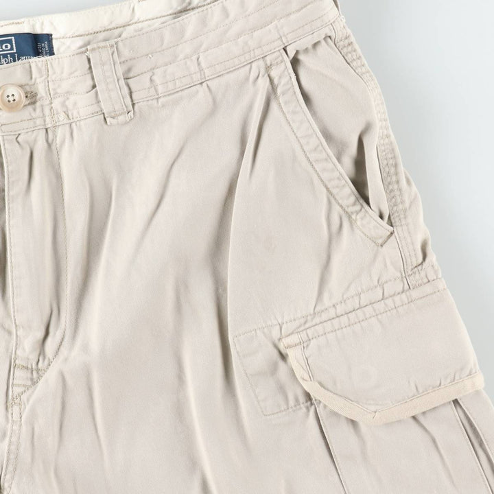Ralph Lauren POLO by Ralph Lauren cargo shorts, men's size W39 (approx.) cotton ivory Vintage Second Hand