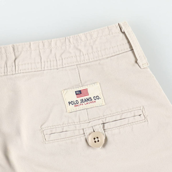 2000'S Ralph Lauren POLO JEANS COMPANY cargo shorts, men's size W31 (approx.) cotton ivory Vintage Second Hand