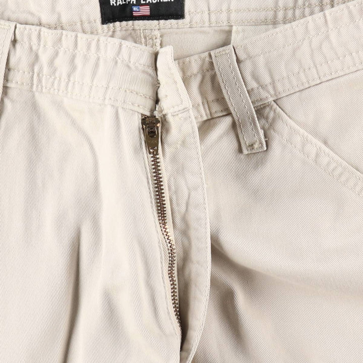 2000'S Ralph Lauren POLO JEANS COMPANY cargo shorts, men's size W31 (approx.) cotton ivory Vintage Second Hand