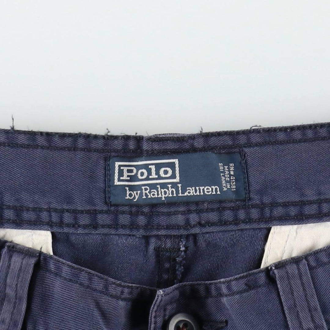 Ralph Lauren POLO by Ralph Lauren cargo shorts, short pants, men's size w33 cotton navy blue type Vintage Second Hand