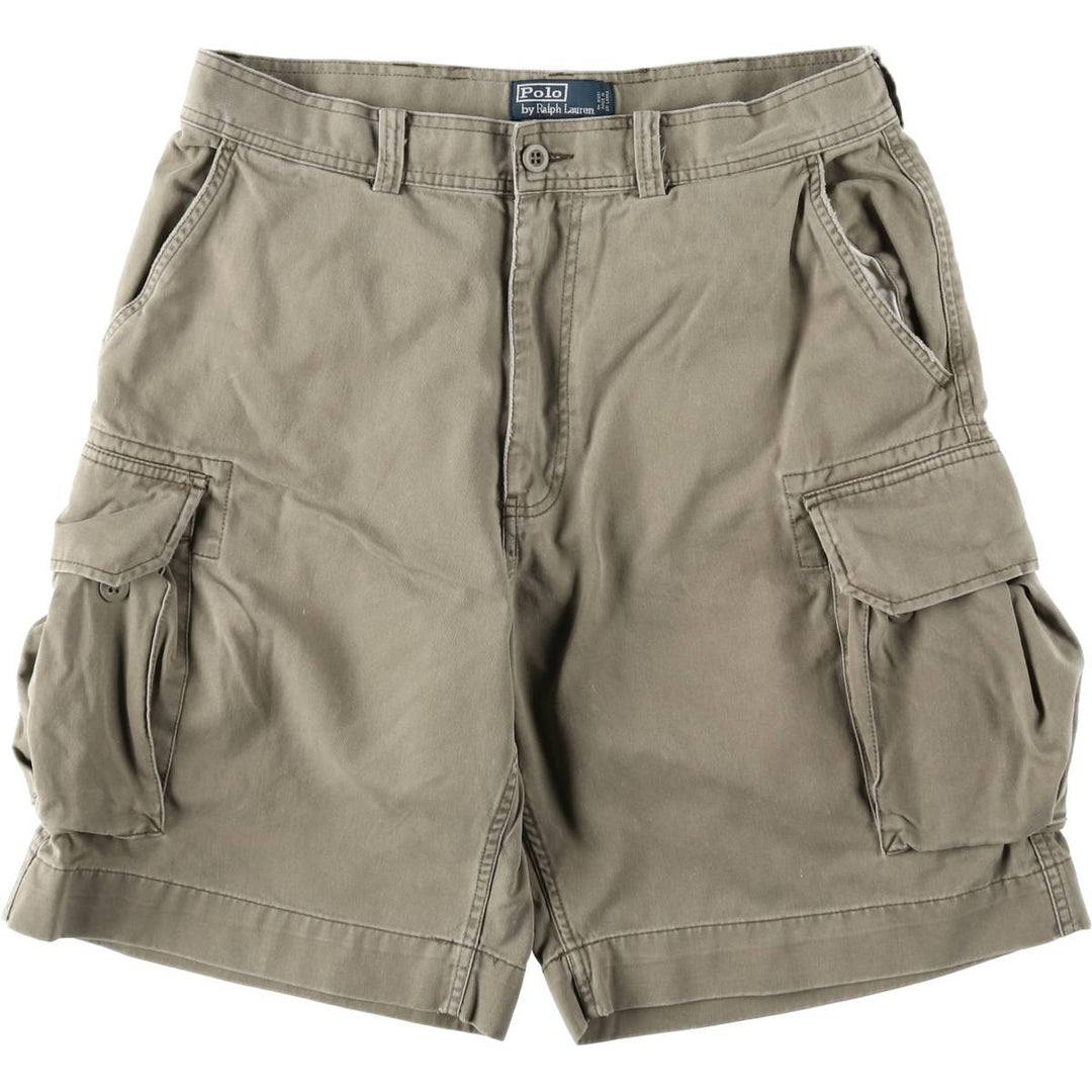 Ralph Lauren POLO by Ralph Lauren cargo shorts, short pants, men's size w34 cotton Khaki type Vintage Second Hand