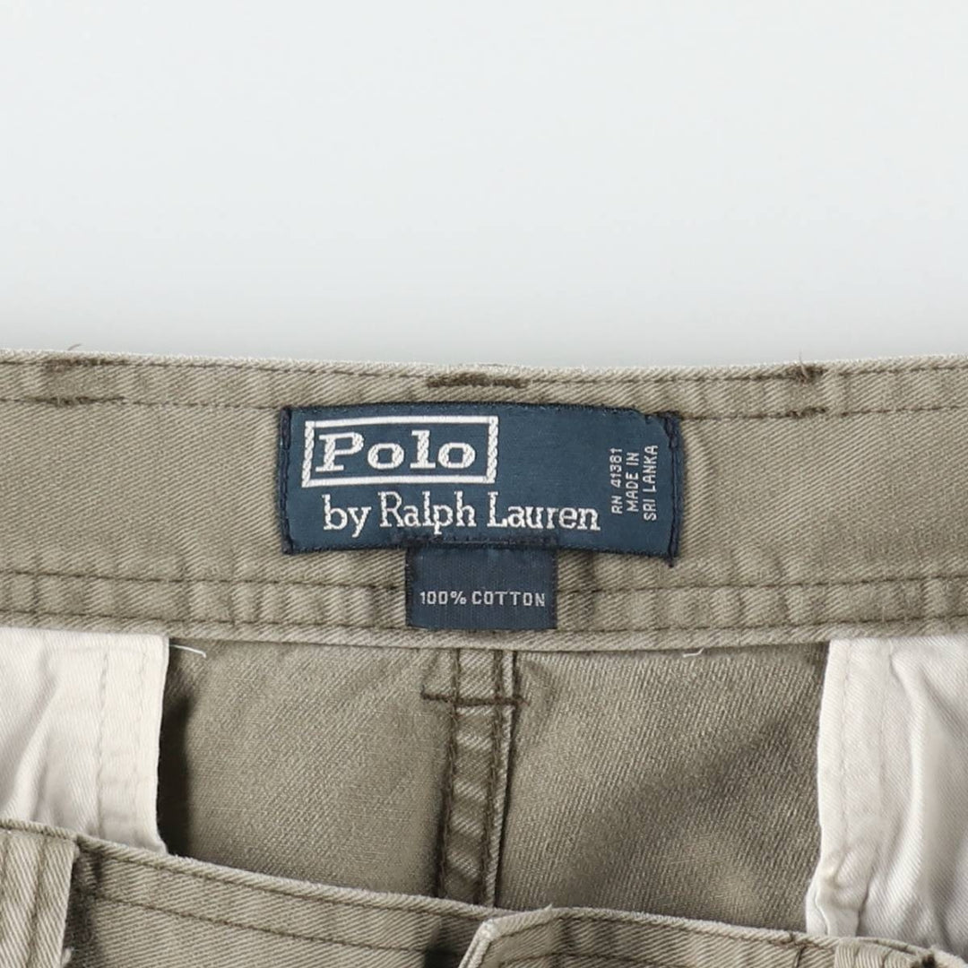 Ralph Lauren POLO by Ralph Lauren cargo shorts, short pants, men's size w34 cotton Khaki type Vintage Second Hand
