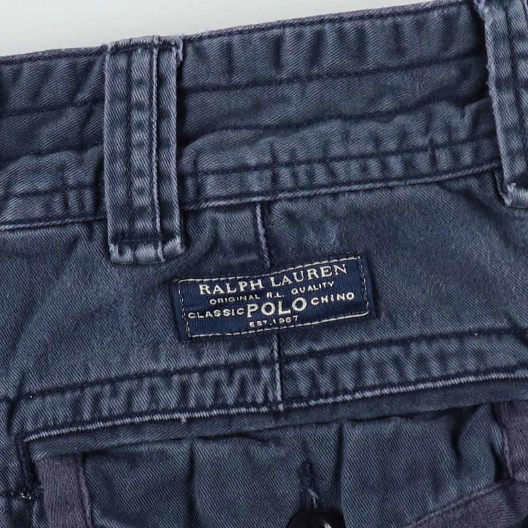 Ralph Lauren POLO by Ralph Lauren cargo shorts, half pants, men's size w36 cotton navy blue type Vintage Second Hand