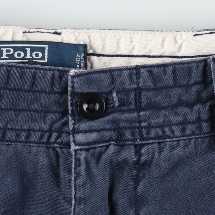 Ralph Lauren POLO by Ralph Lauren cargo shorts, half pants, men's size w36 cotton navy blue type Vintage Second Hand