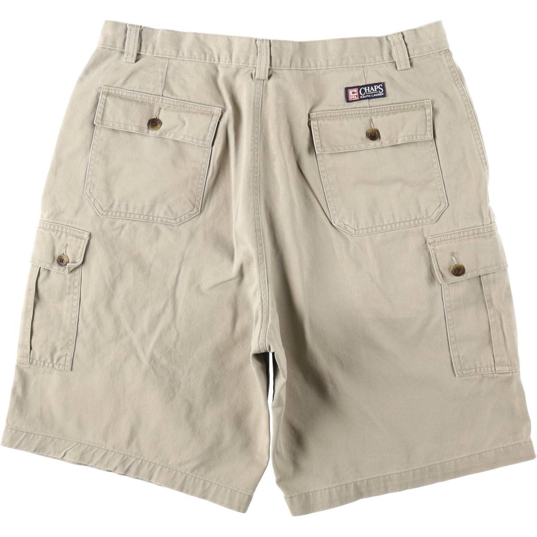 Ralph Lauren CHAPS Cargo Shorts, Men's Size W36 (approx.) cotton Beige type Vintage Second Hand