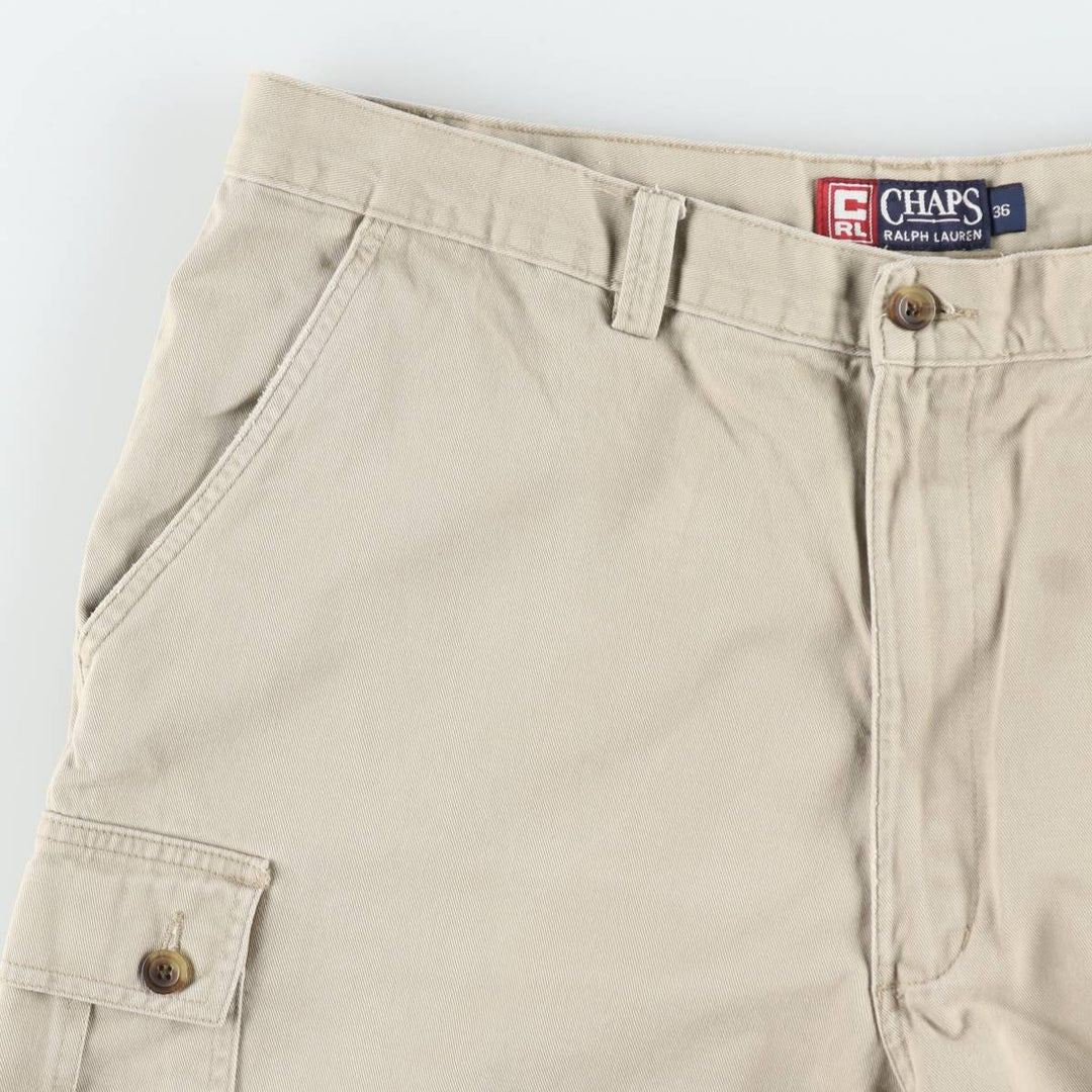 Ralph Lauren CHAPS Cargo Shorts, Men's Size W36 (approx.) cotton Beige type Vintage Second Hand