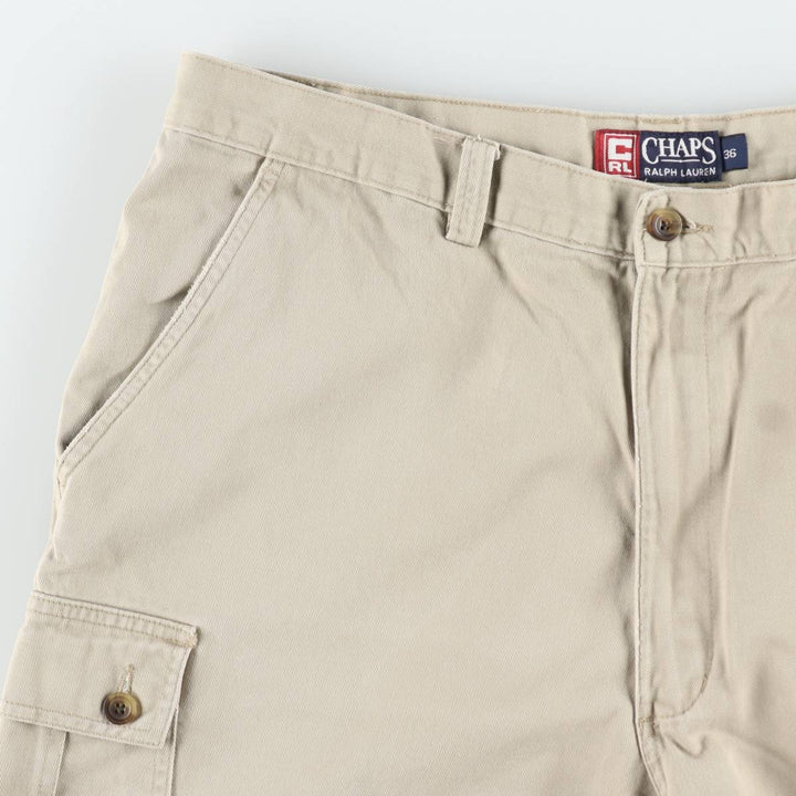 Ralph Lauren CHAPS Cargo Shorts, Men's Size W36 (approx.) cotton Beige type Vintage Second Hand