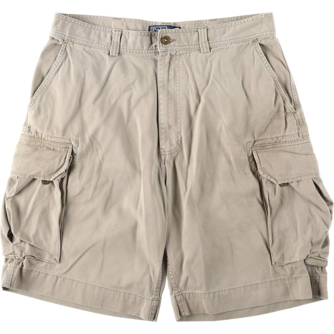 Ralph Lauren POLO by Ralph Lauren cargo shorts, half pants, men's size w36 cotton Beige type Vintage Second Hand