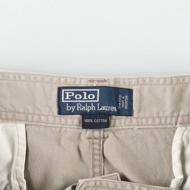 Ralph Lauren POLO by Ralph Lauren cargo shorts, half pants, men's size w36 cotton Beige type Vintage Second Hand
