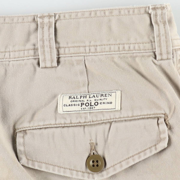 Ralph Lauren POLO by Ralph Lauren cargo shorts, half pants, men's size w36 cotton Beige type Vintage Second Hand