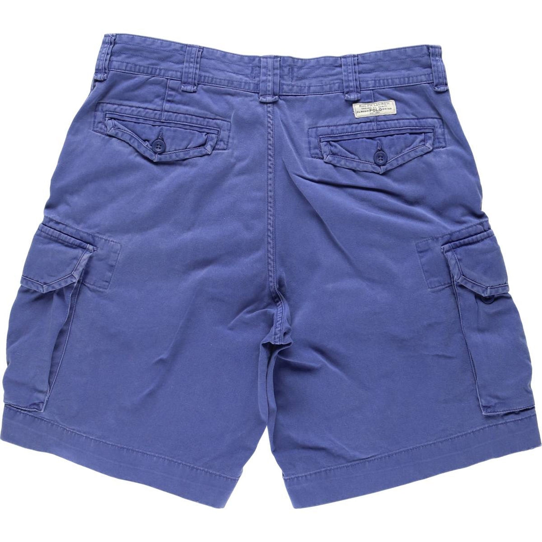Ralph Lauren POLO RALPH LAUREN cargo shorts, half pants, men's size w37 cotton blue type Vintage Second Hand