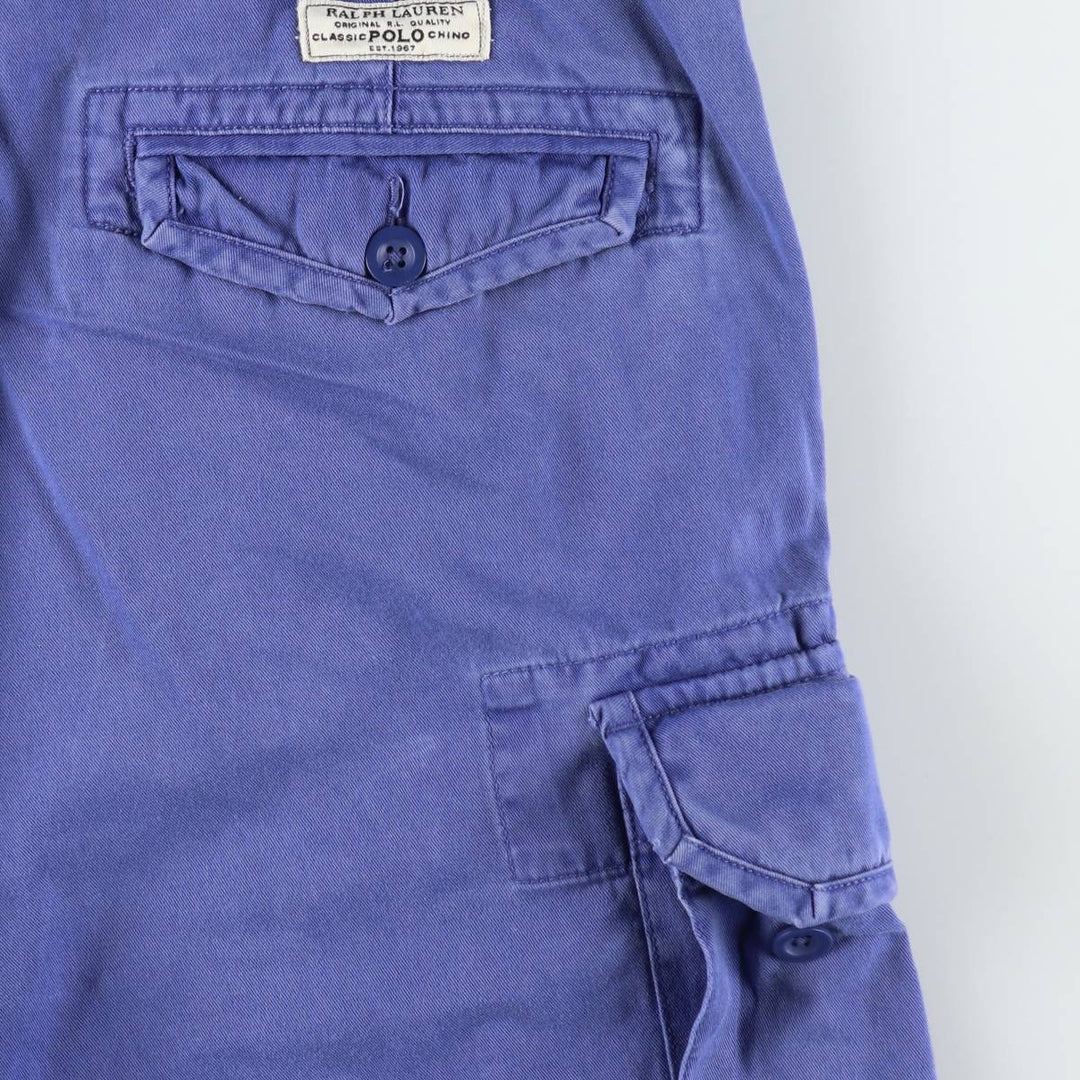 Ralph Lauren POLO RALPH LAUREN cargo shorts, half pants, men's size w37 cotton blue type Vintage Second Hand