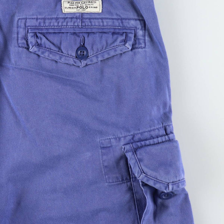 Ralph Lauren POLO RALPH LAUREN cargo shorts, half pants, men's size w37 cotton blue type Vintage Second Hand