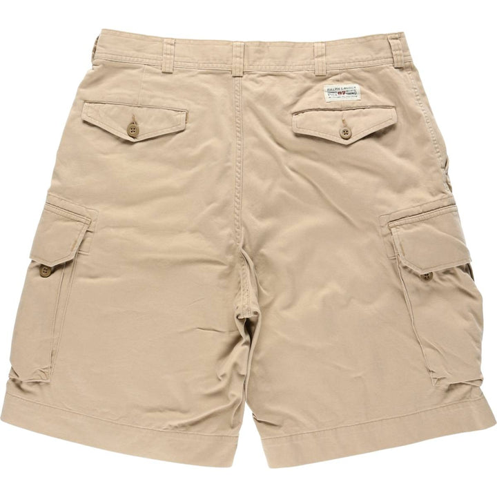 Ralph Lauren POLO by Ralph Lauren cargo shorts, half pants, men's size w36 cotton Beige type Vintage Second Hand
